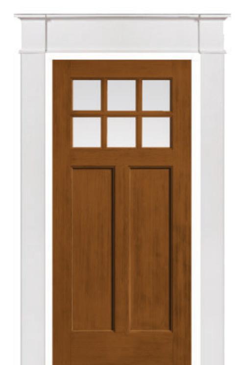 Exterior door with 6-lites